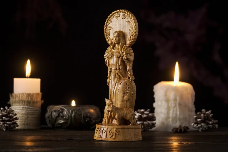 Freyja (Freya) Statue – Norse Goddess of Love & Beauty, Viking Gift and Nordic Home Decor, VK0045
