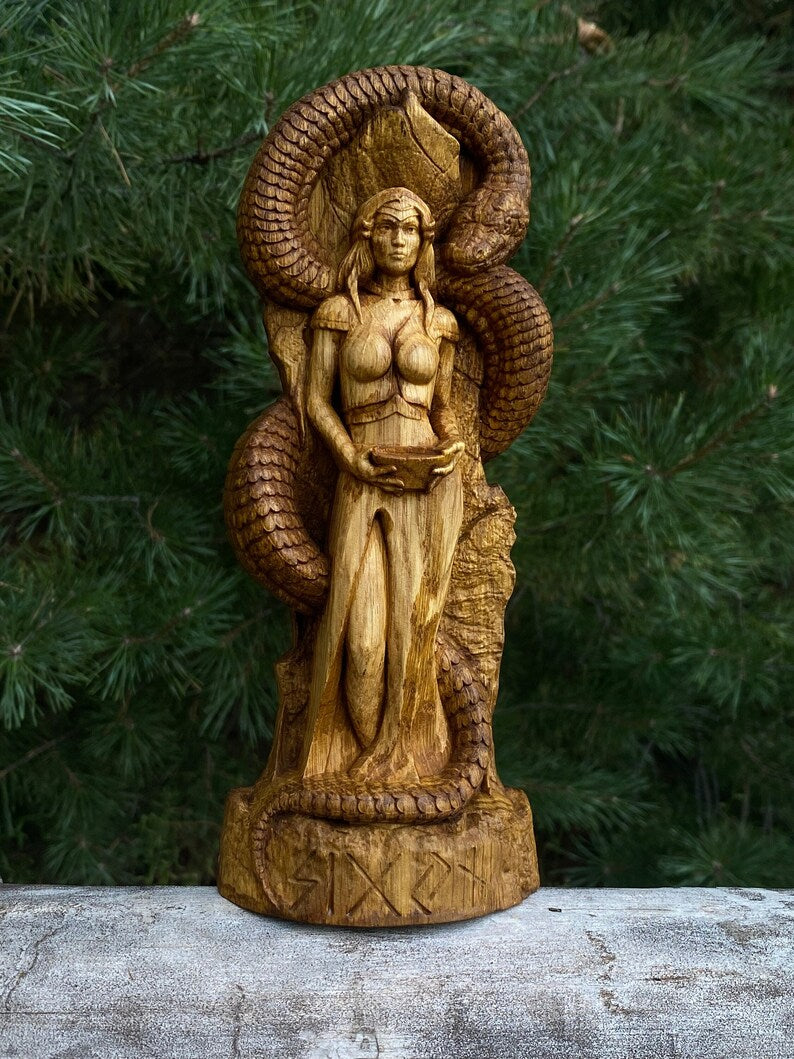 Sigyn (Sigunn, Sigryn) Statue – Symbol of Loyalty and Devotion, Handcrafted Viking Decor, Nordic Mythology Gift, VK0039