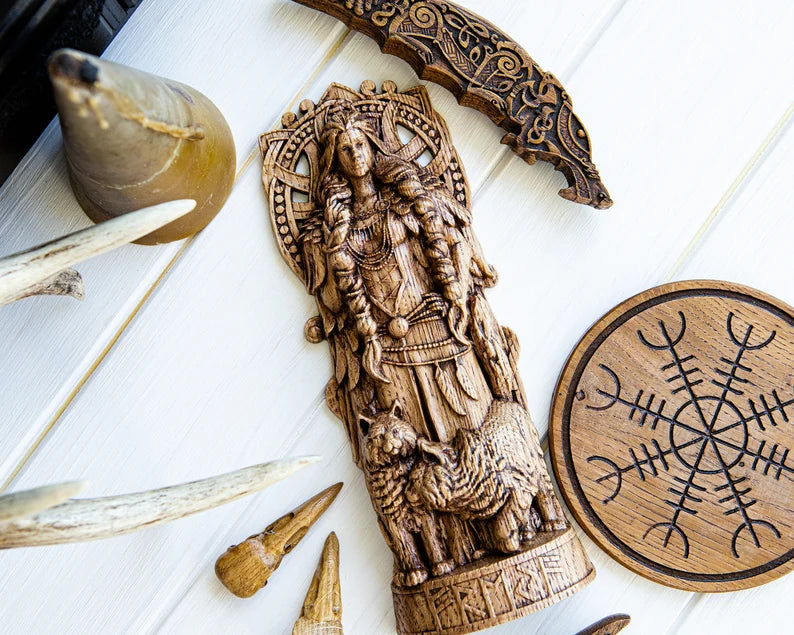 Freyja (Freya) Statue – Norse Goddess of Love & Beauty, Viking Gift and Nordic Home Decor, VK0043
