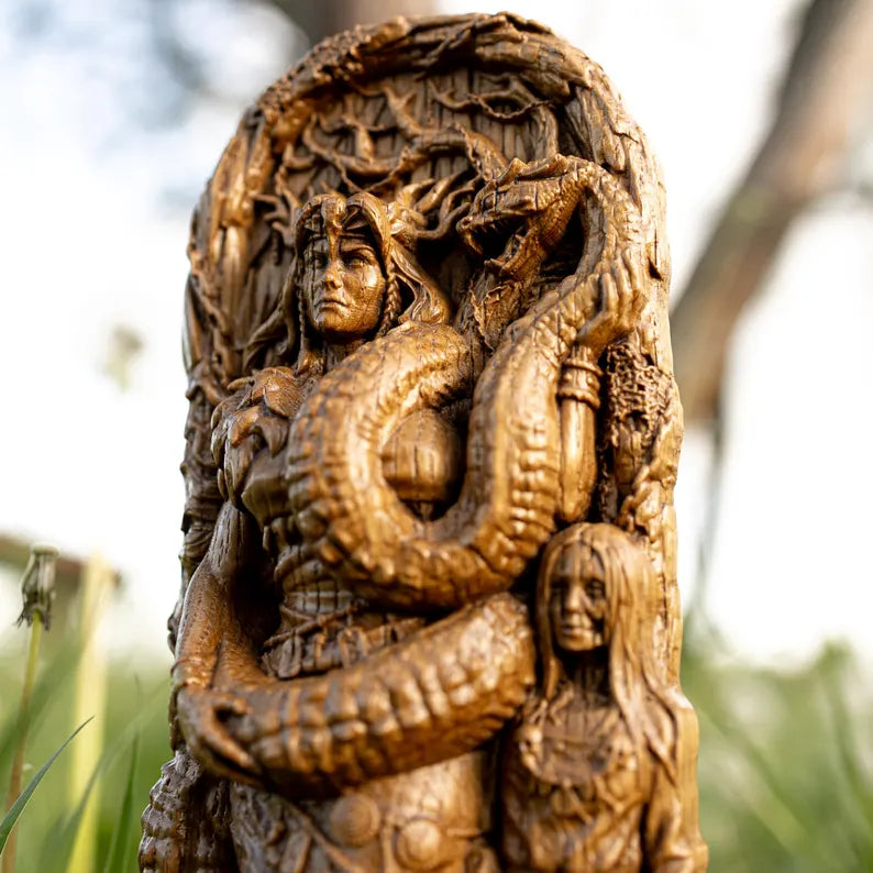 Angrboda Statue – Norse Goddess of Wisdom and Mystery, Handcrafted Viking Decor, Nordic Mythology Gift, VK0023