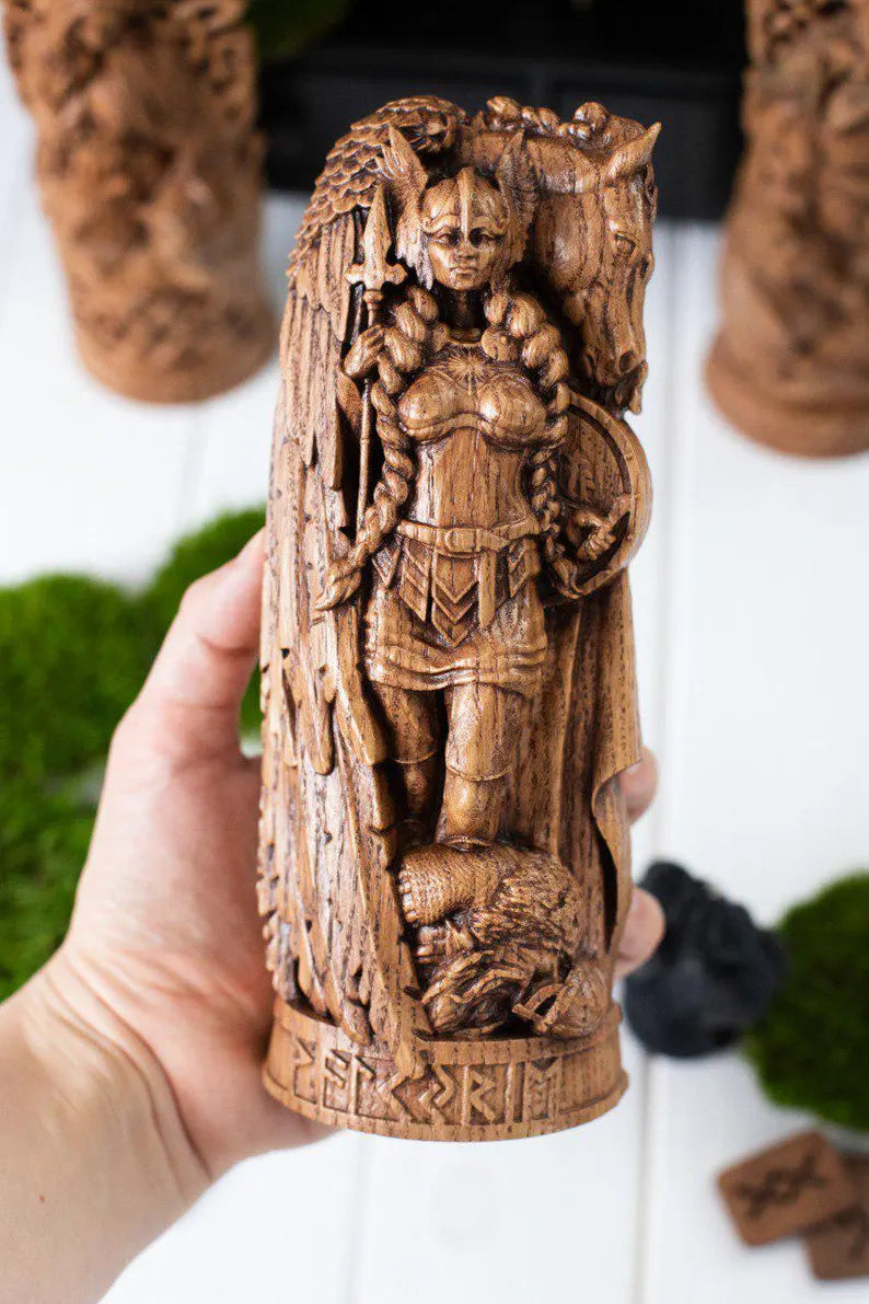 Valkyrie Statue – Symbol of Honor, Strength and Courage, Handcrafted Nordic Decor & Heritage Gift, VK0036