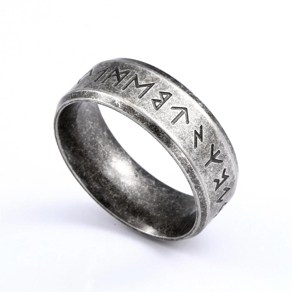 Viking Rune Ring – Nordic Warrior Helmet Ring, Norse Mythology Jewelry Gift, VKR0003