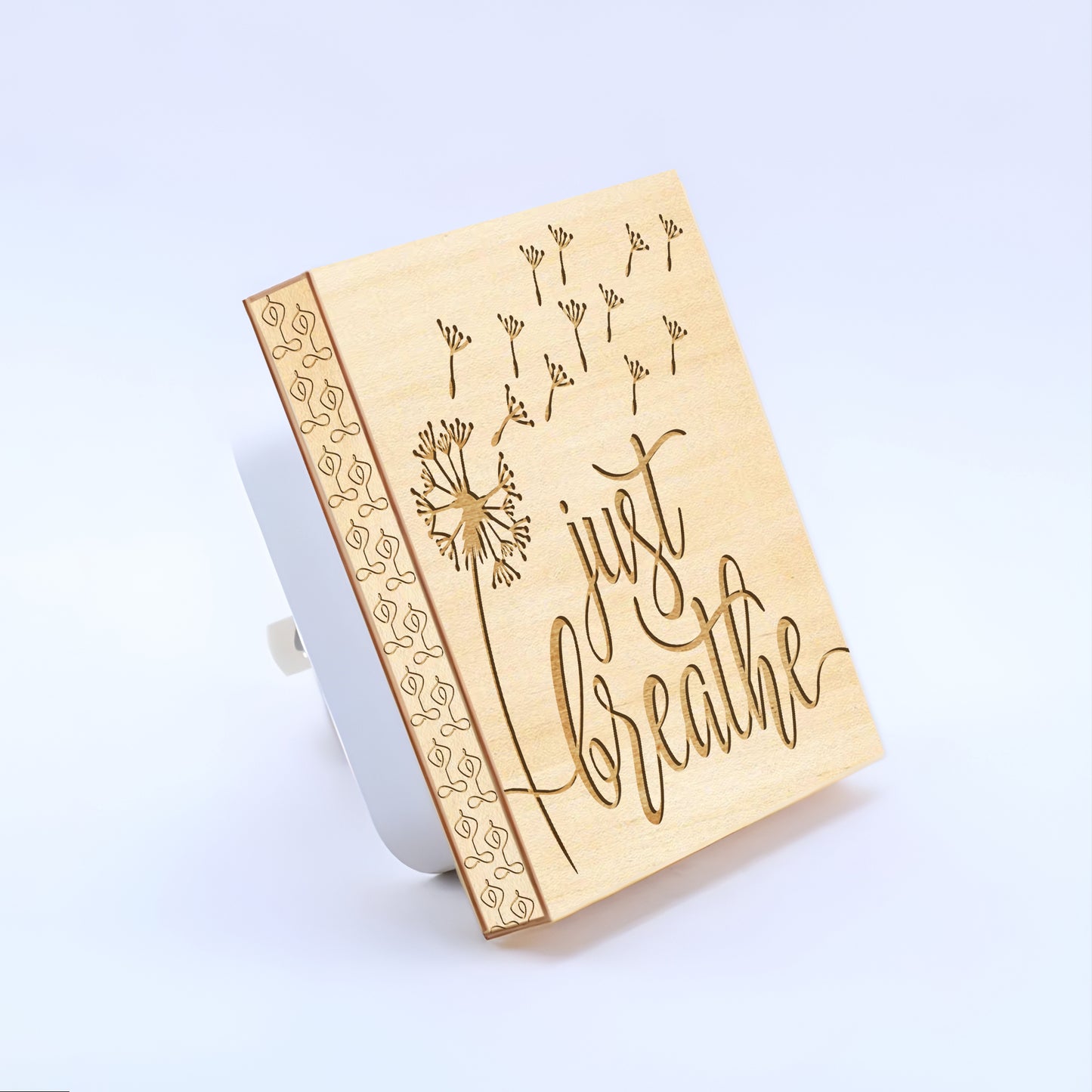 Just Breathe, Engraved Wooden LED Night Light - NLYG0003