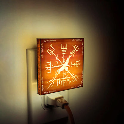 Raven of the North Engraved Wooden LED Night Light - NLVK0009
