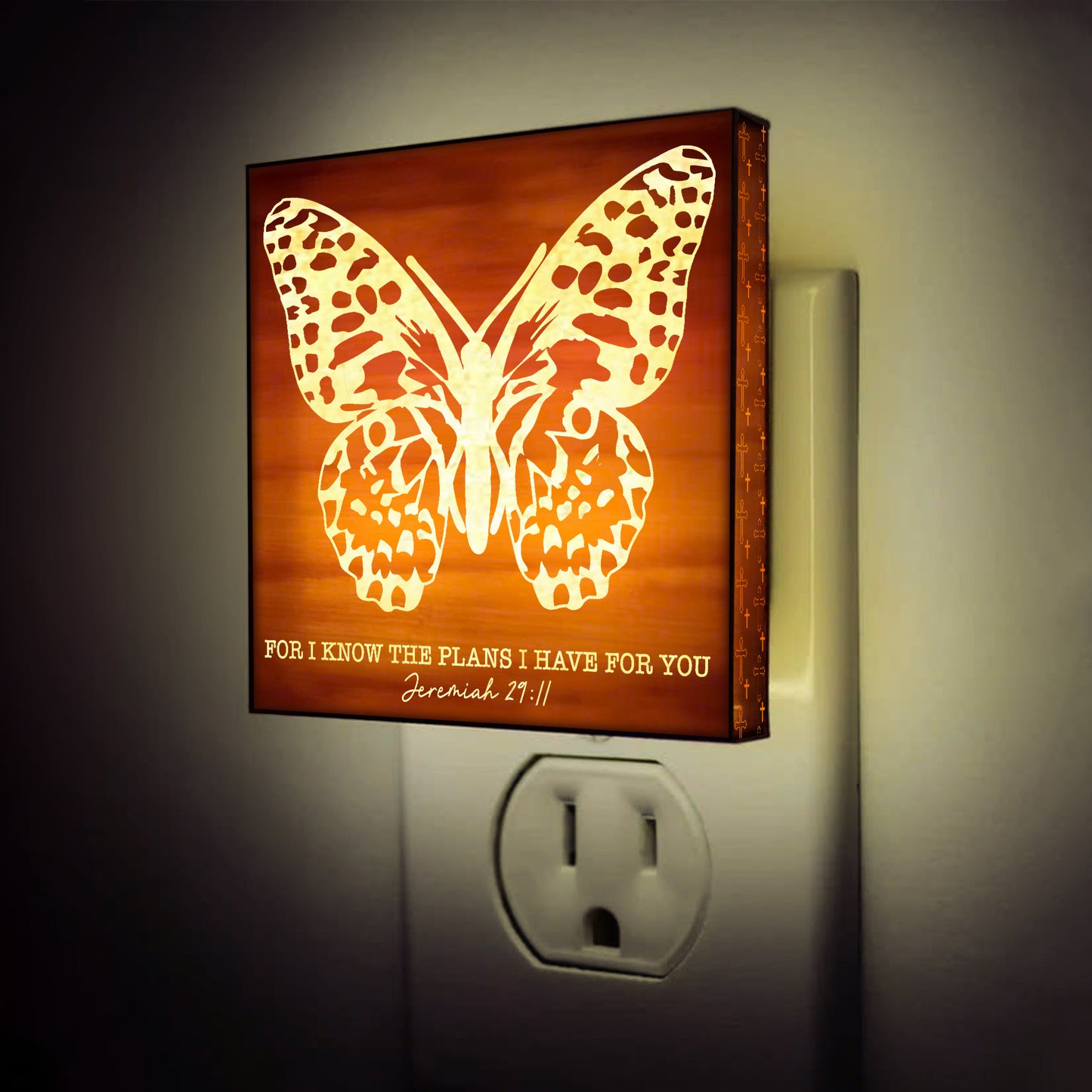 For I Know the Plans I Have for You, Engraved Wooden LED Night Light - NLG0005