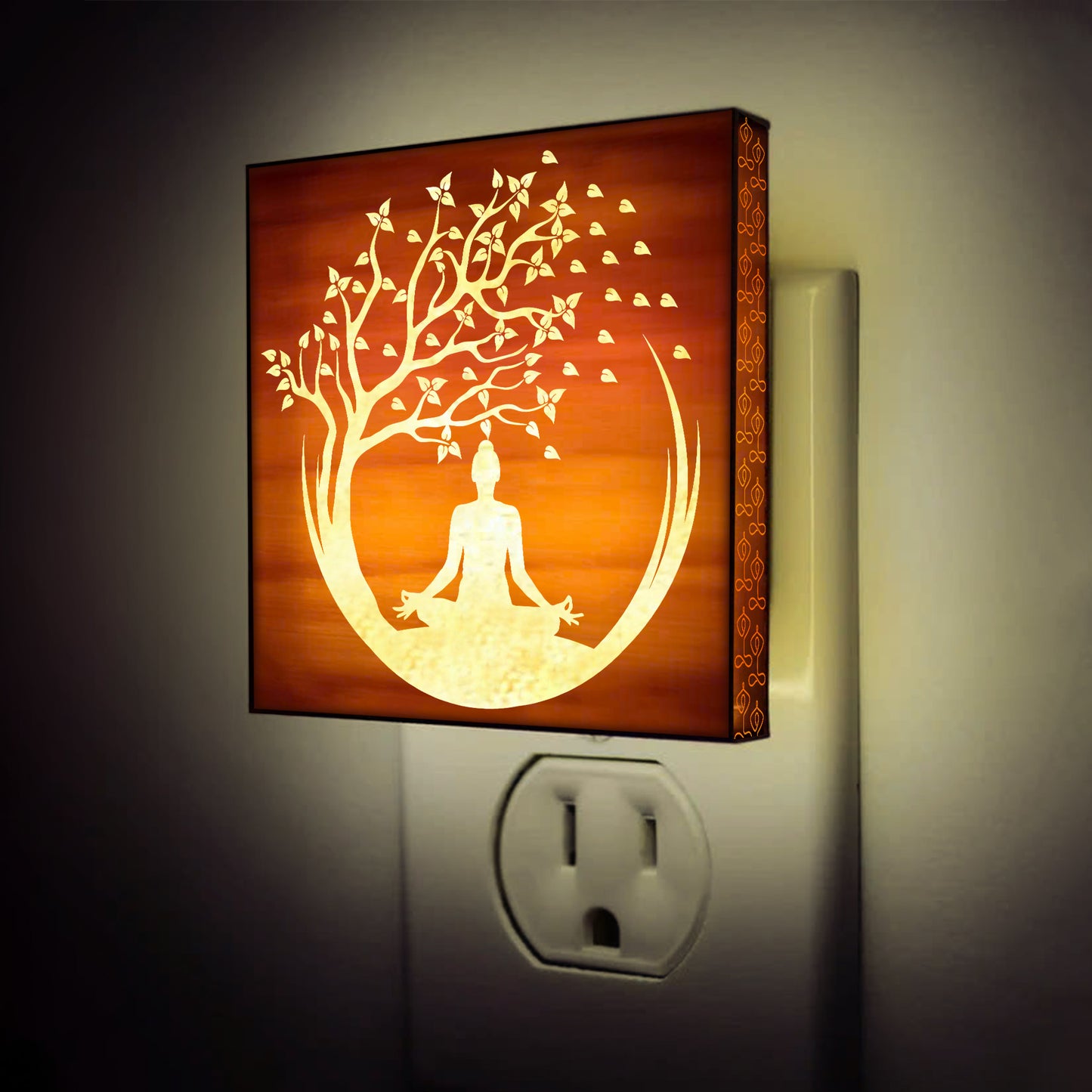 Yoga Engraved Wooden LED Night Light - NLYG0002