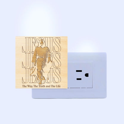The Way, The Truth, The Life Artisan Engraved Wooden LED Night Light - NLG0011
