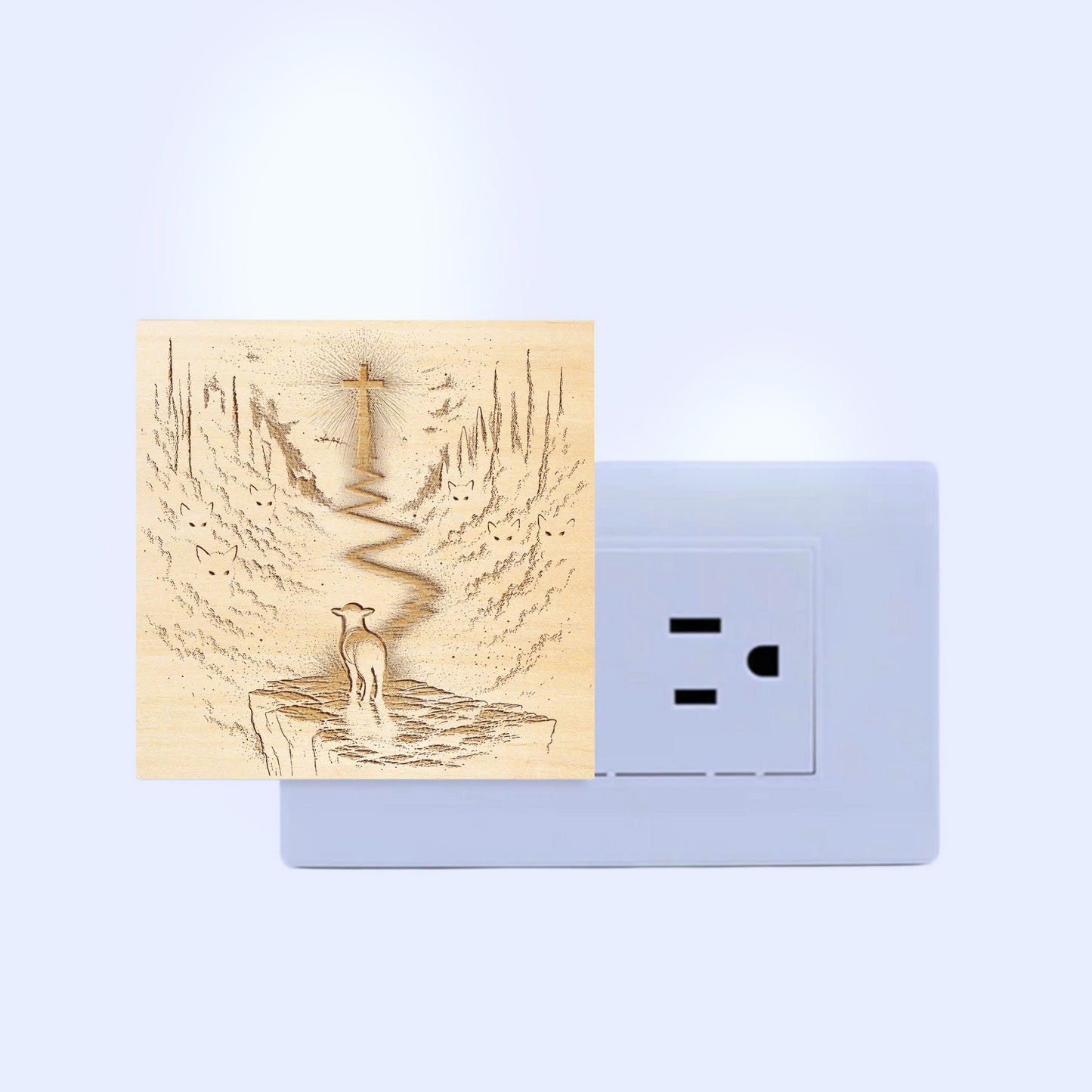 The Way, The Truth and The Life - Artisan Engraved Wooden LED Night Light NLG0021