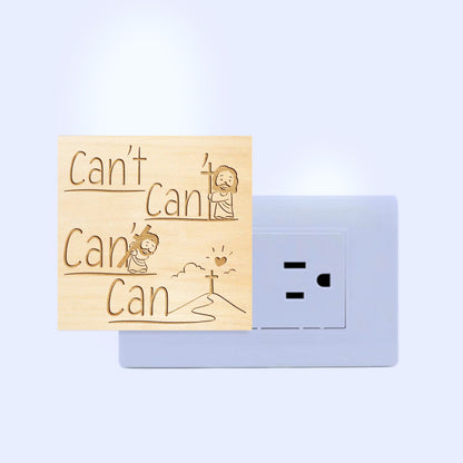 Faith Makes All Things Possible Artisan Engraved Wooden LED Night Light - NLG0016