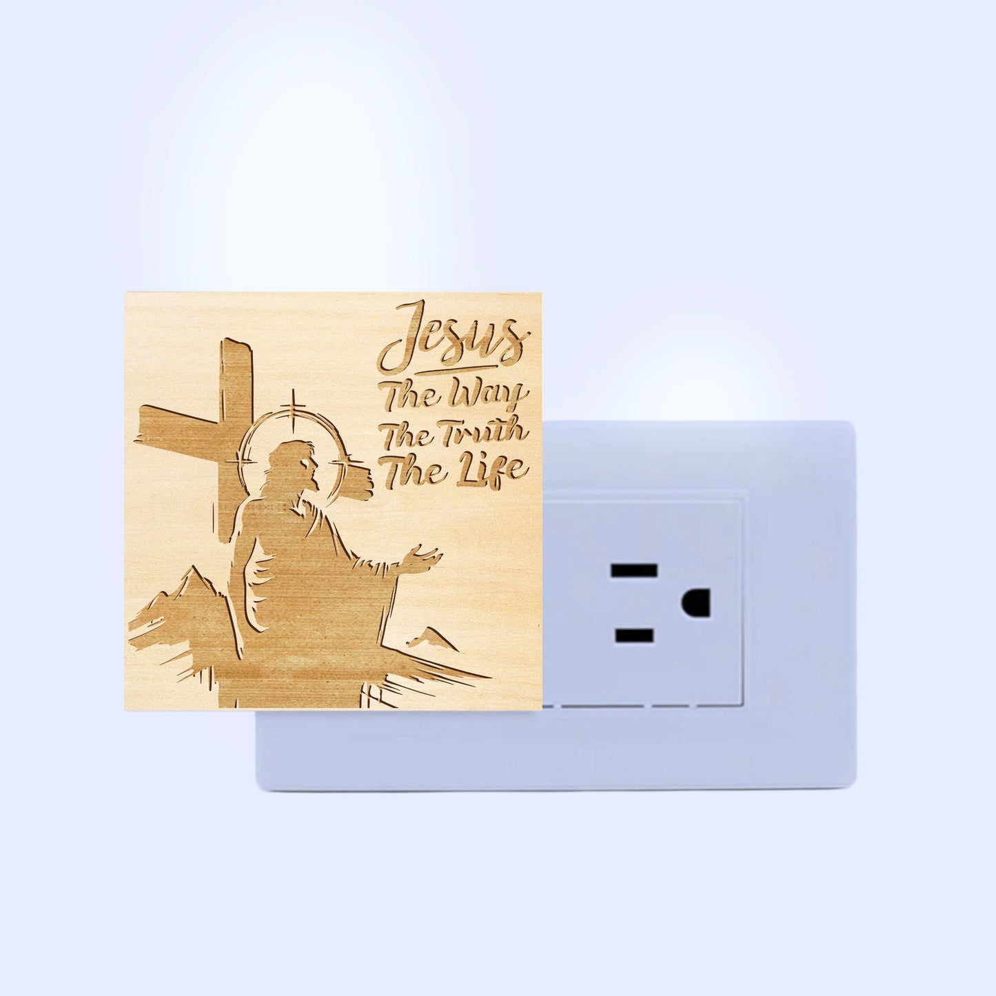 The Way, The Truth, The Life Artisan Engraved Wooden LED Night Light - NLG0010