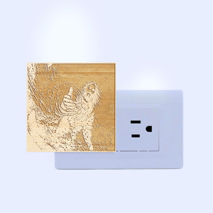 Jesus Saves Engraved Wooden LED Night Light - NLG0014