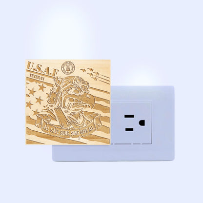 Air Force Veteran | All Gave Some - Some Gave All | Artistic Engraved Wooden LED Night Light, NLV0027