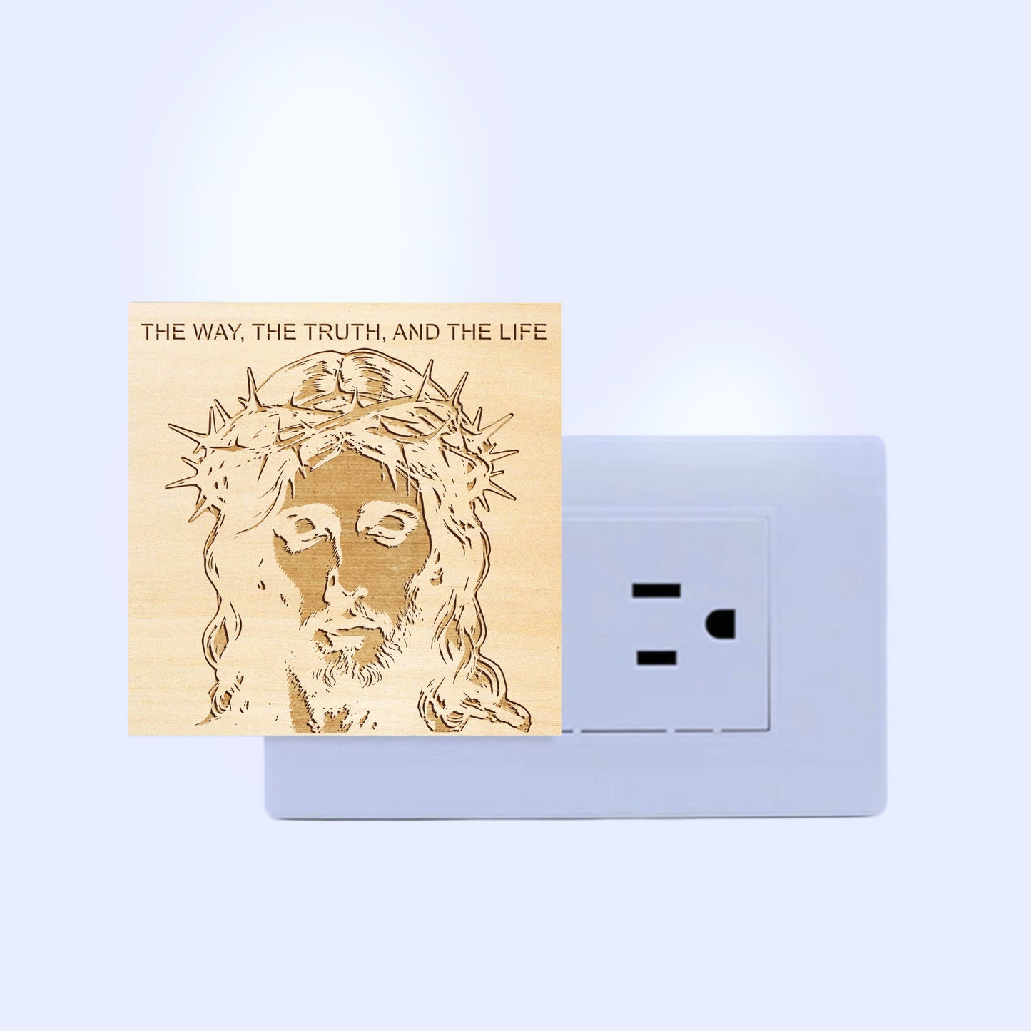 The Way, The Truth, and The Life Christian Gift Engraved Wooden LED Night Light - NLG0007