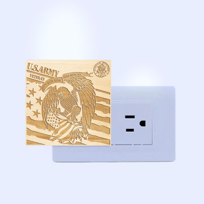 Army Veteran | All Gave Some - Some Gave All | Artistic Engraved Wooden LED Night Light, NLV0026A