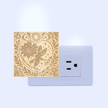 Whisper Words of Wisdom, Let It Be - Artistic Engraved Wooden LED Night Light, PH0016