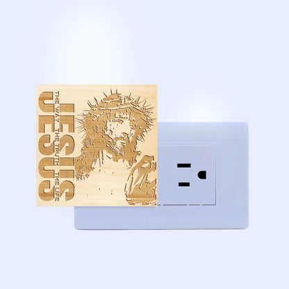 The Way, The Truth, The Life Artisan Engraved Wooden LED Night Light - NLG0006
