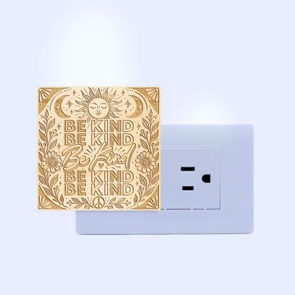 BE KIND, Artistic Engraved Wooden LED Night Light, PH0012