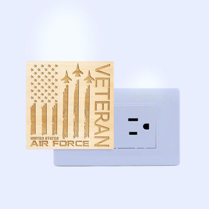 Air Force Veteran Special Edition | Artistic Engraved Wooden LED Night Light, NLV0011