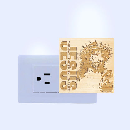 The Way, The Truth, The Life Artisan Engraved Wooden LED Night Light - NLG0006