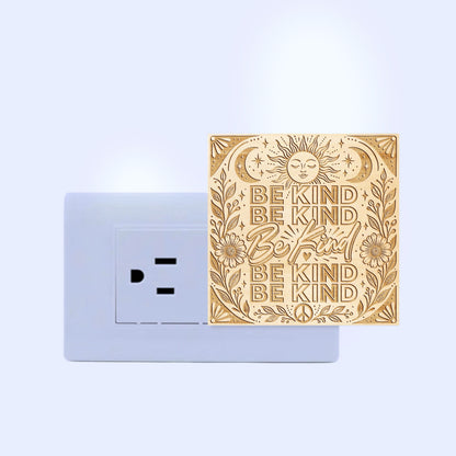 BE KIND, Artistic Engraved Wooden LED Night Light, PH0012