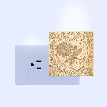 Whisper Words of Wisdom, Let It Be - Artistic Engraved Wooden LED Night Light, PH0016