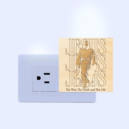 The Way, The Truth, The Life Artisan Engraved Wooden LED Night Light - NLG0011