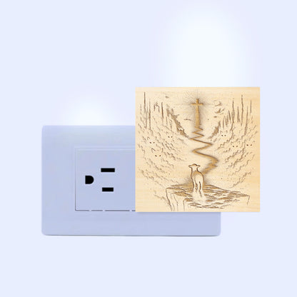 The Way, The Truth and The Life - Artisan Engraved Wooden LED Night Light NLG0021