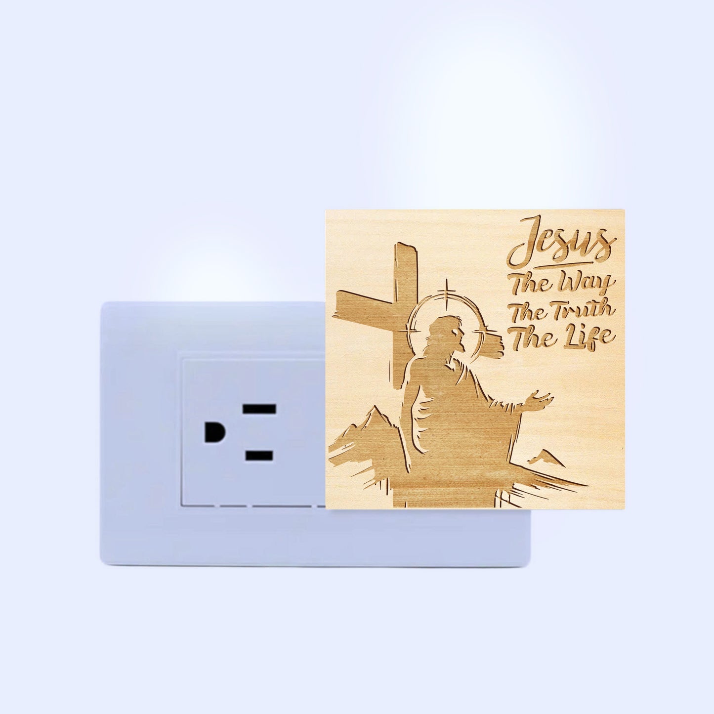 The Way, The Truth, The Life Artisan Engraved Wooden LED Night Light - NLG0010