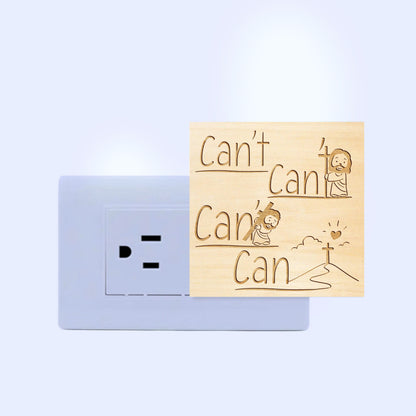 Faith Makes All Things Possible Artisan Engraved Wooden LED Night Light - NLG0016
