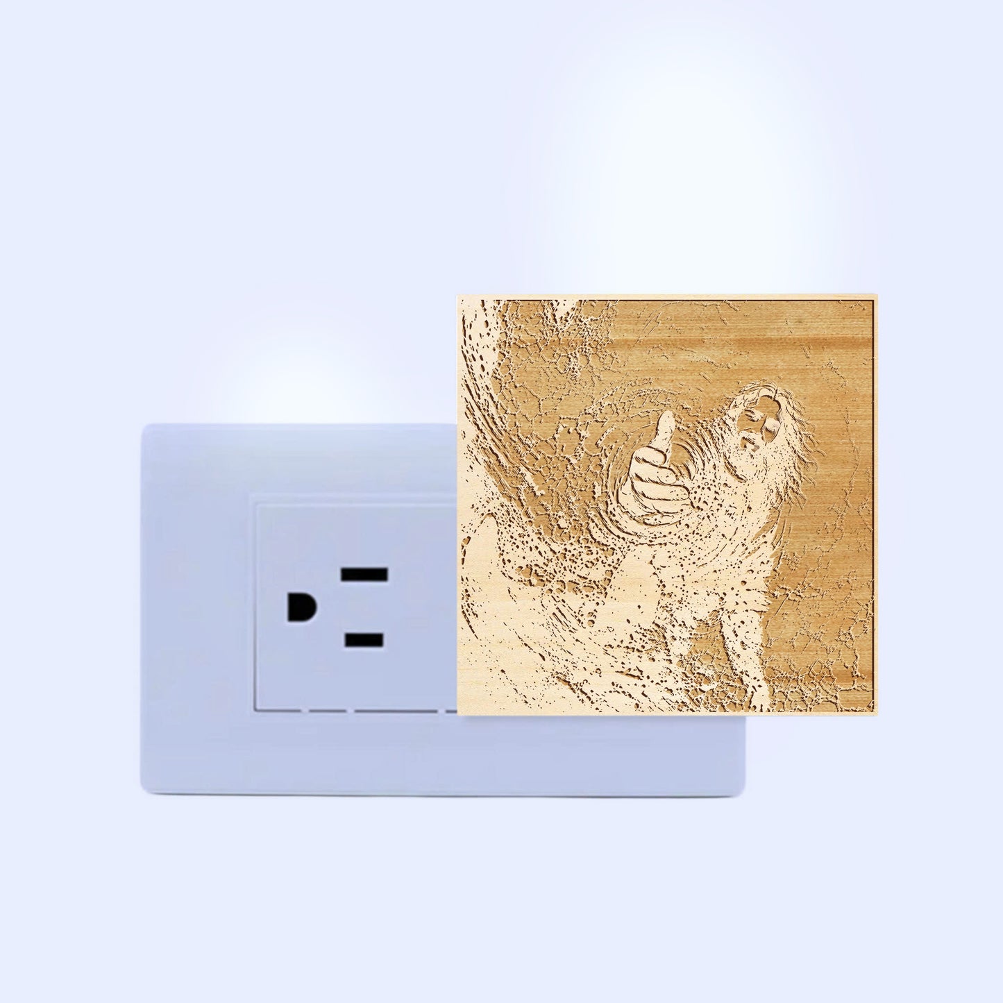 Jesus Saves Engraved Wooden LED Night Light - NLG0014