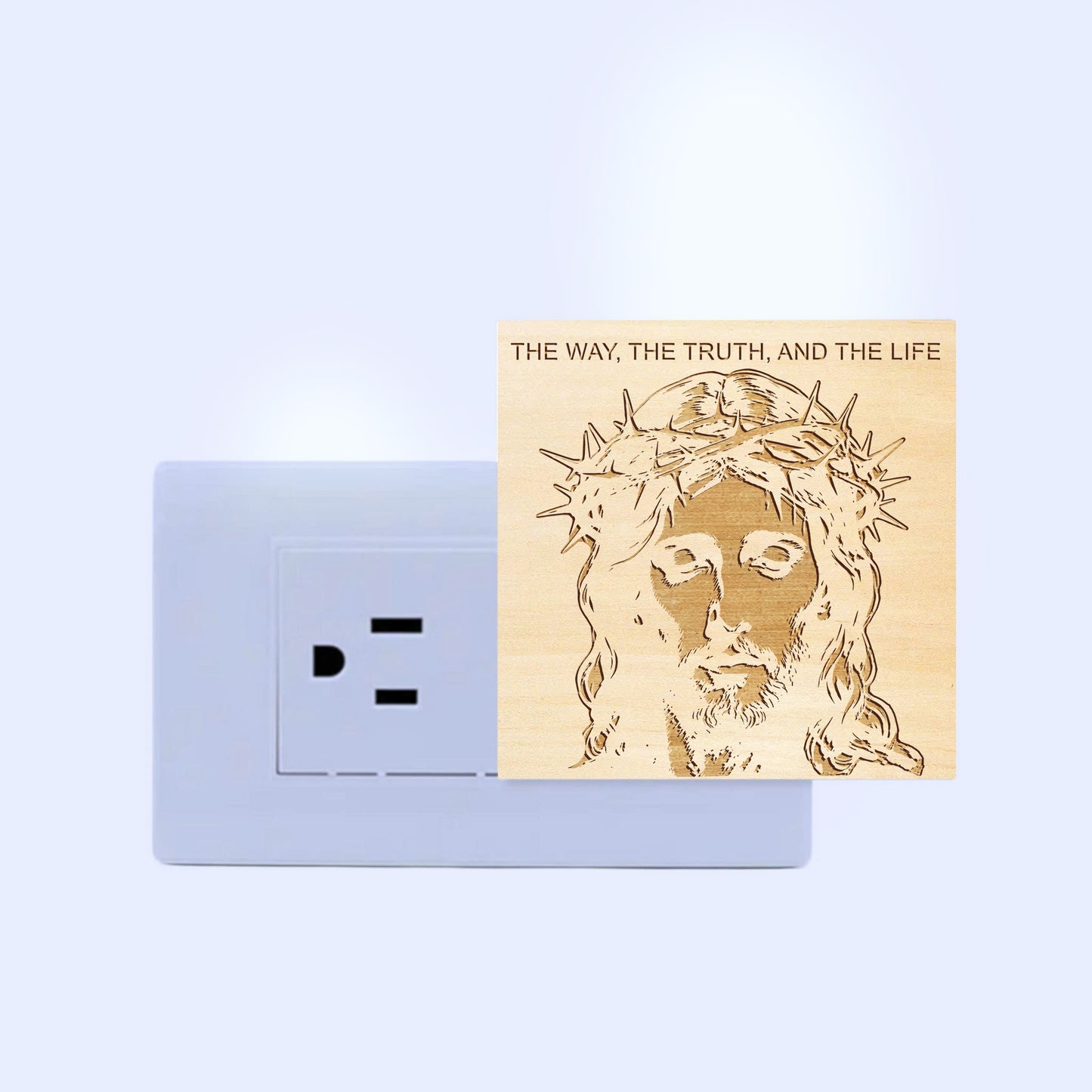 The Way, The Truth, and The Life Christian Gift Engraved Wooden LED Night Light - NLG0007