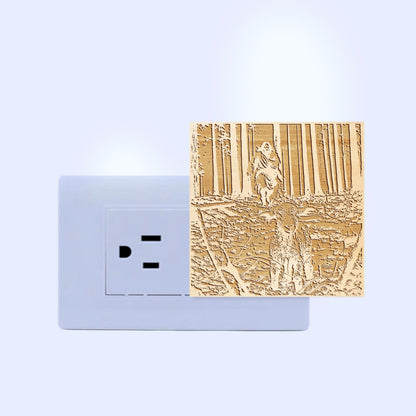 He Left The 99 To Find Me, Artisan Engraved Wooden LED Night Light - NLG0019