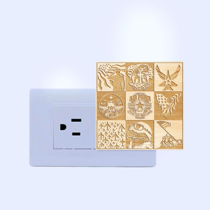 Air Force Veteran | Artistic Engraved Wooden LED Night Light, NLV0022