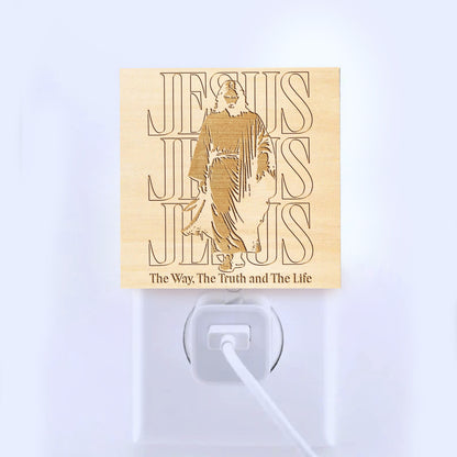 The Way, The Truth, The Life Artisan Engraved Wooden LED Night Light - NLG0011