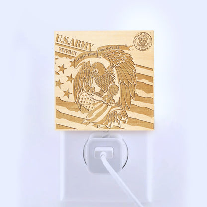 Army Veteran | All Gave Some - Some Gave All | Artistic Engraved Wooden LED Night Light, NLV0026A