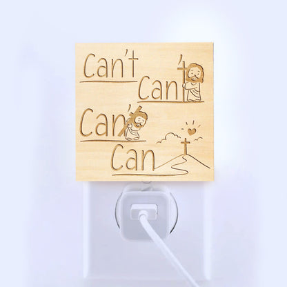 Faith Makes All Things Possible Artisan Engraved Wooden LED Night Light - NLG0016