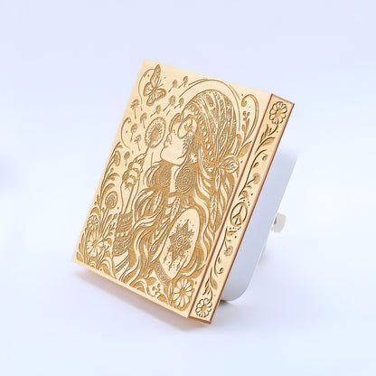 Free Spirit, Artistic Engraved Wooden LED Night Light, PH0028