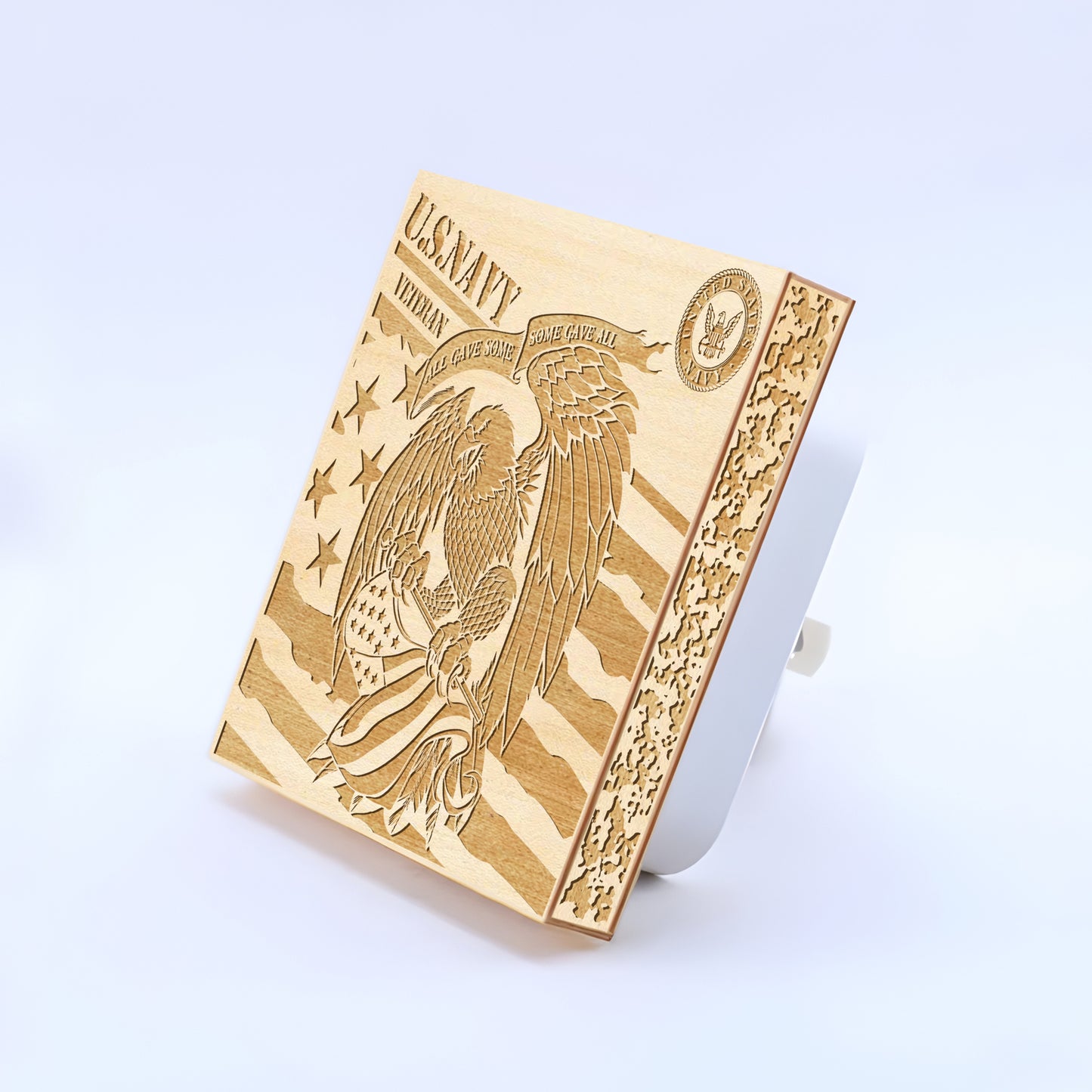 Navy Veteran | All Gave Some - Some Gave All | Artistic Engraved Wooden LED Night Light, NLV0026B