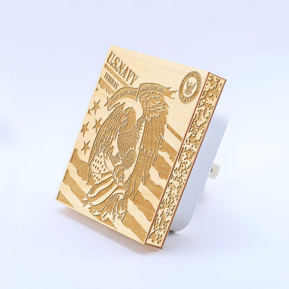 Navy Veteran | All Gave Some - Some Gave All | Artistic Engraved Wooden LED Night Light, NLV0026B