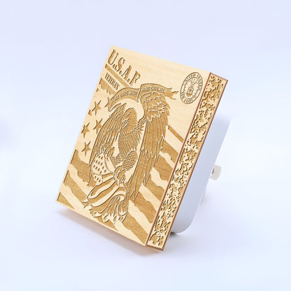 Air Force Veteran | All Gave Some - Some Gave All | Artistic Engraved Wooden LED Night Light, NLV0026C