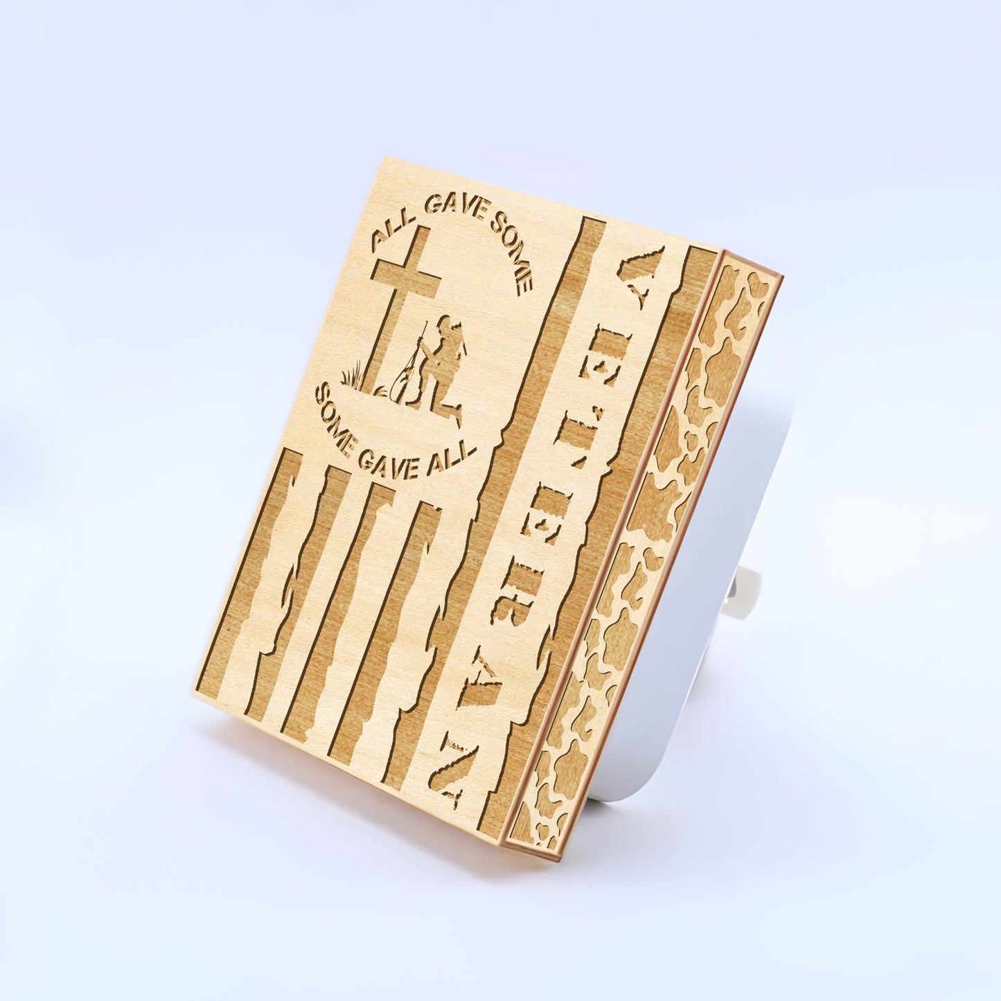 U.S VETERAN, All Gave Some - Some Gave All Engraved Wooden LED Night Light, NLV0005