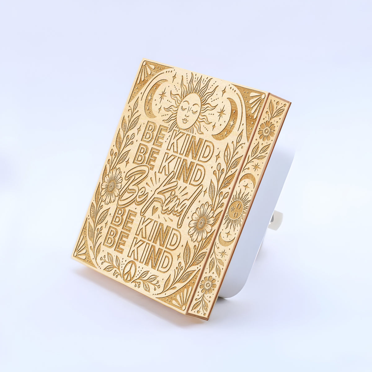 BE KIND, Artistic Engraved Wooden LED Night Light, PH0012