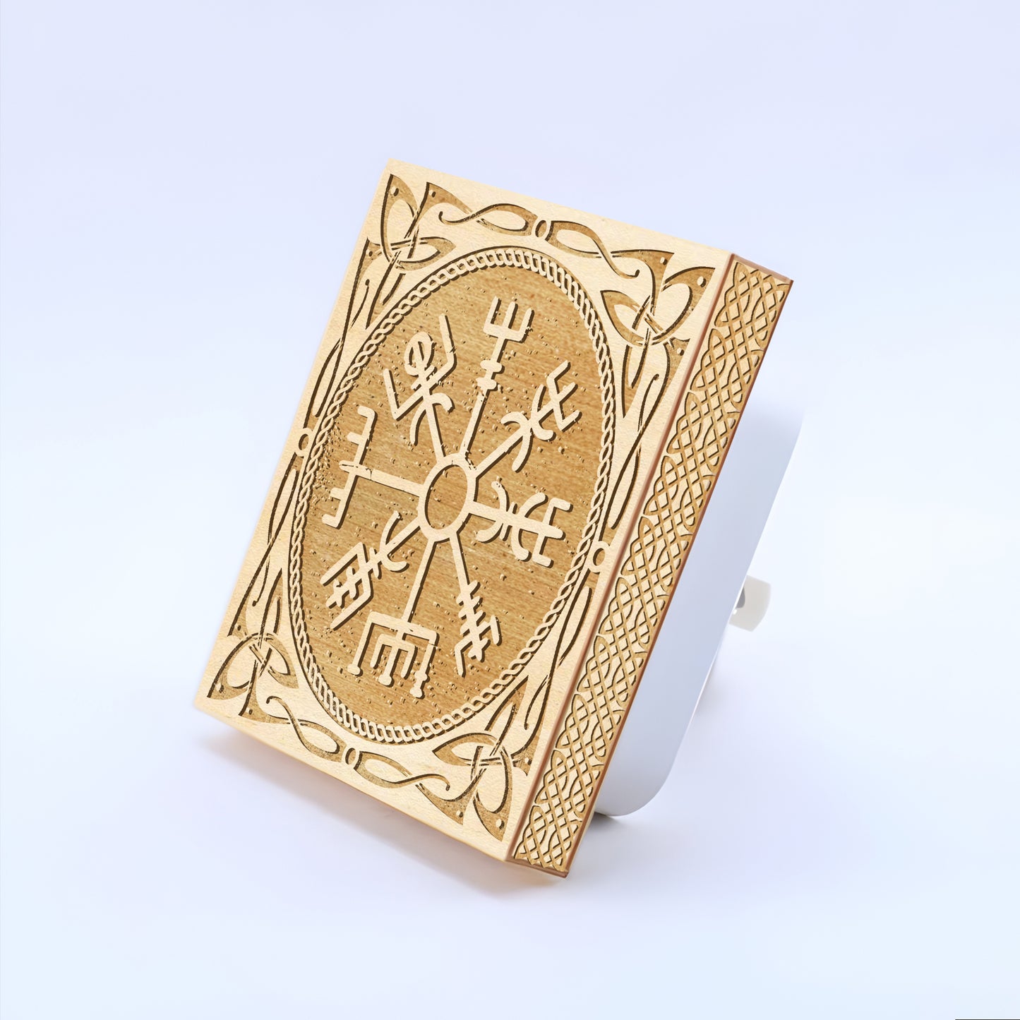 Vegvisir Viking Compass Engraved Wooden LED Night Light - NLVK0018