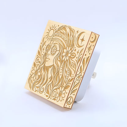 Free Spirit, Artistic Engraved Wooden LED Night Light, PH0027