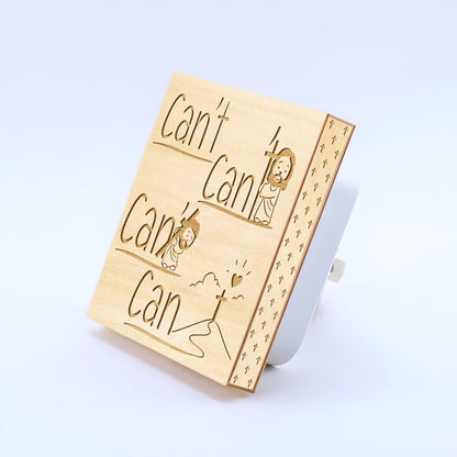 Faith Makes All Things Possible Artisan Engraved Wooden LED Night Light - NLG0016