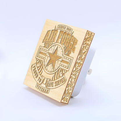 Air Force Veteran Special Edition | Engraved Wooden LED Night Light, NLV0017