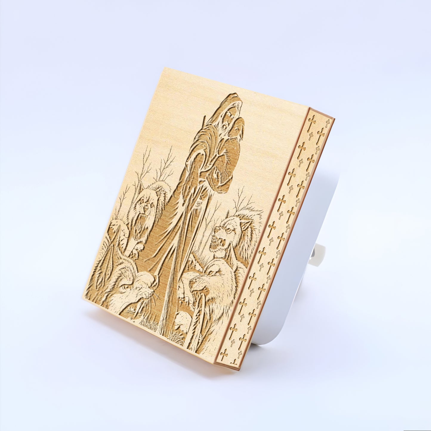 The Good Shepherd Engraved Wooden LED Night Light - NLG0018