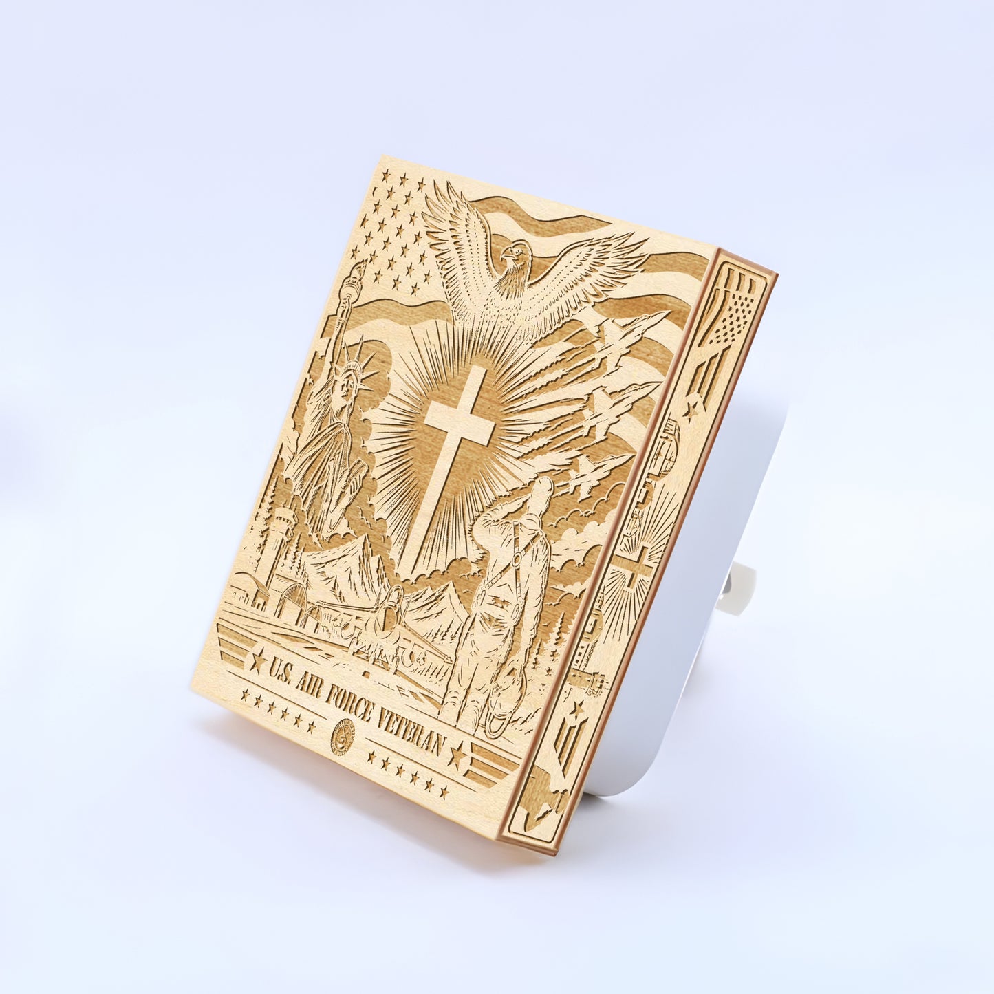 Air Force Veteran | Special Edition | Artistic Engraved Wooden LED Night Light, NLV0035