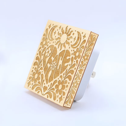 PEACE, Artistic Engraved Wooden LED Night Light, PH0015