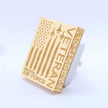 Air Force Veteran Special Edition | Artistic Engraved Wooden LED Night Light, NLV0011